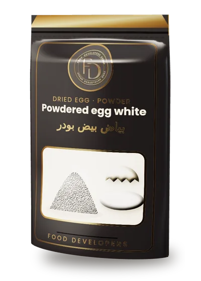 Powdered egg white package by Food Developers