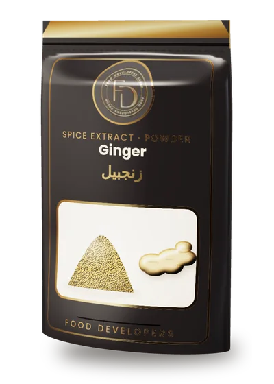Ginger spice extract powder package by Food Developers