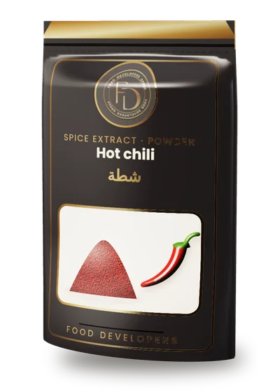 Hot chili spice extract powder package by Food Developers